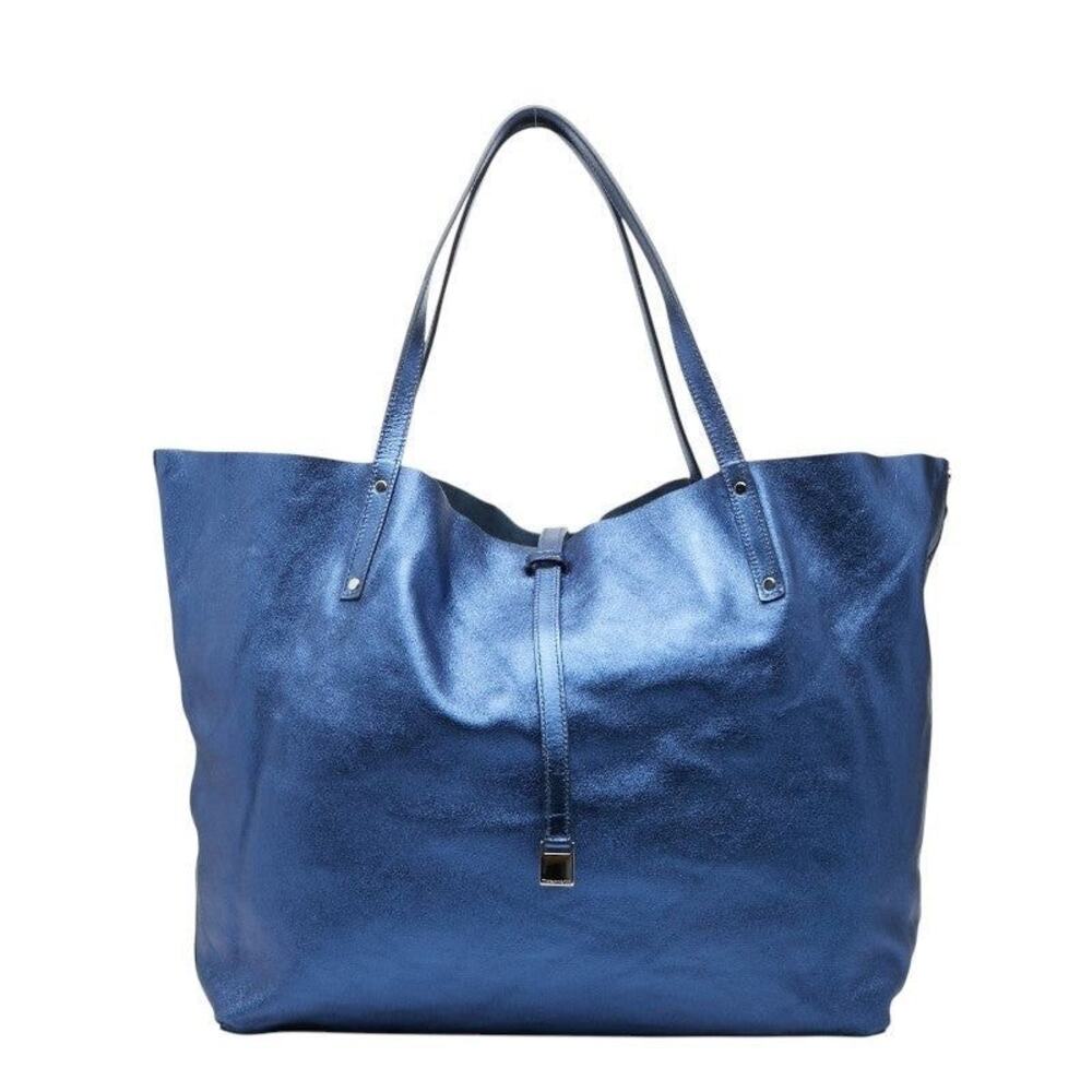 Tiffany & Co Leather . Reversible Tote Blue